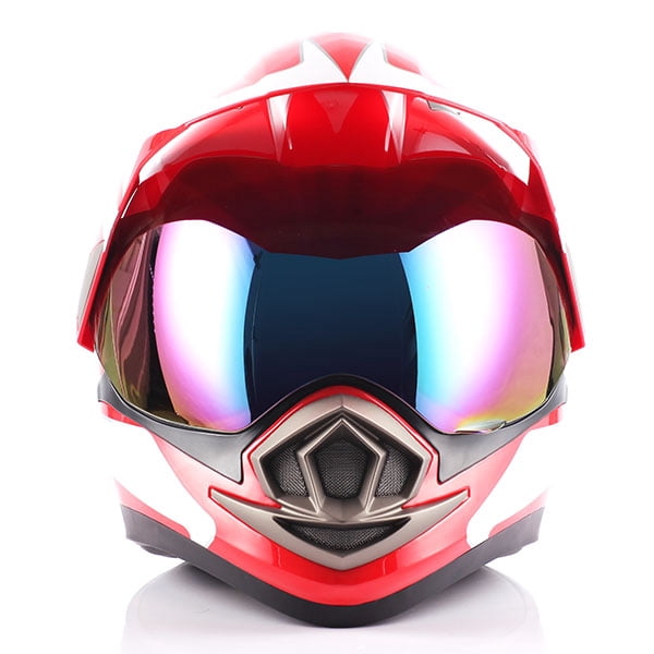 1Storm Dual Sport Helmet Motorcycle Full Face Motocross Off Road Bike HGXP14A Glossy White