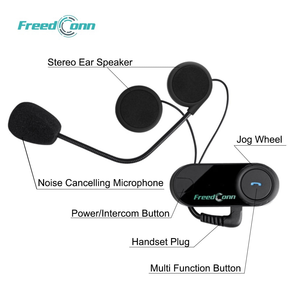1Storm Dual Sport Motorcycle Motocross Off Road Full Face Helmet Dual Visor HF802 Matt Black + Motorcycle Bluetooth Headset