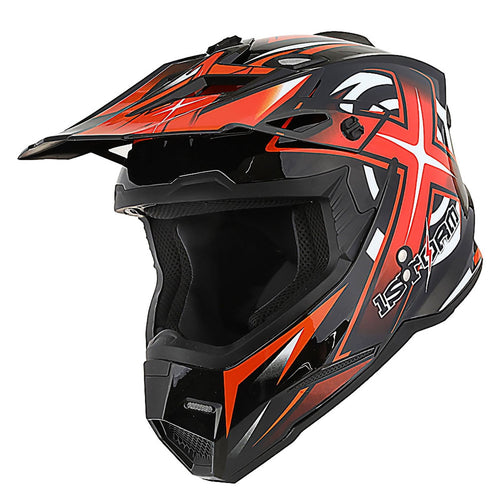 1Storm Motocross Adult Helmet ATV Dirt Bike BMX MX Helmet F801CLS Racing Style Sonic Orange