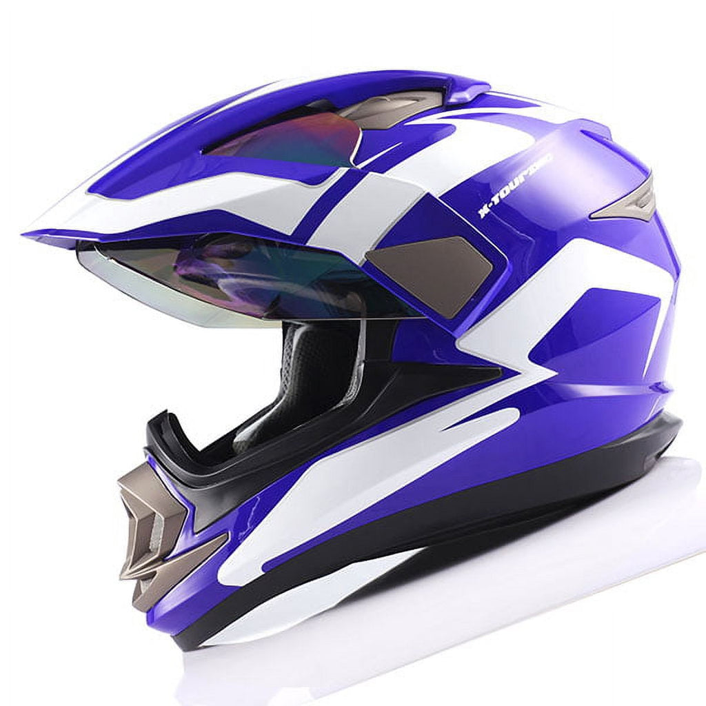 1Storm Dual Sport Helmet Motorcycle Full Face Motocross Off Road Bike HGXP14A Glossy White