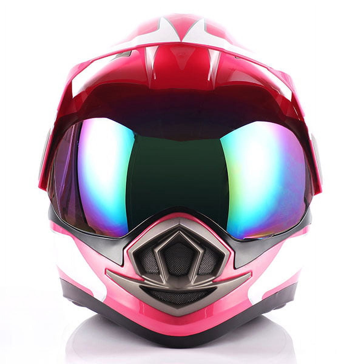 1Storm Dual Sport Helmet Motorcycle Full Face Motocross Off Road Bike HGXP14A Glossy White