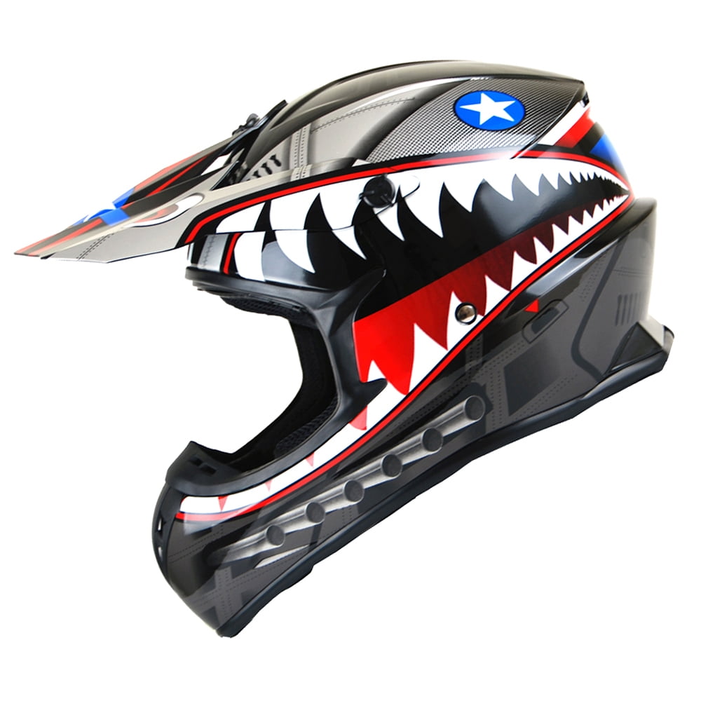 1Storm Adult Motocross BMX MX ATV Dirt Bike Helmet Racing Style SC09SCLS; Shark Pink