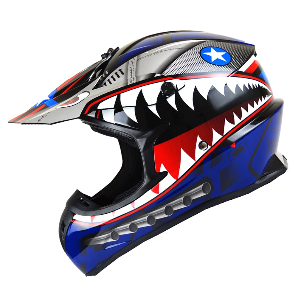 1Storm Adult Motocross BMX MX ATV Dirt Bike Helmet Racing Style SC09SCLS; Shark Pink