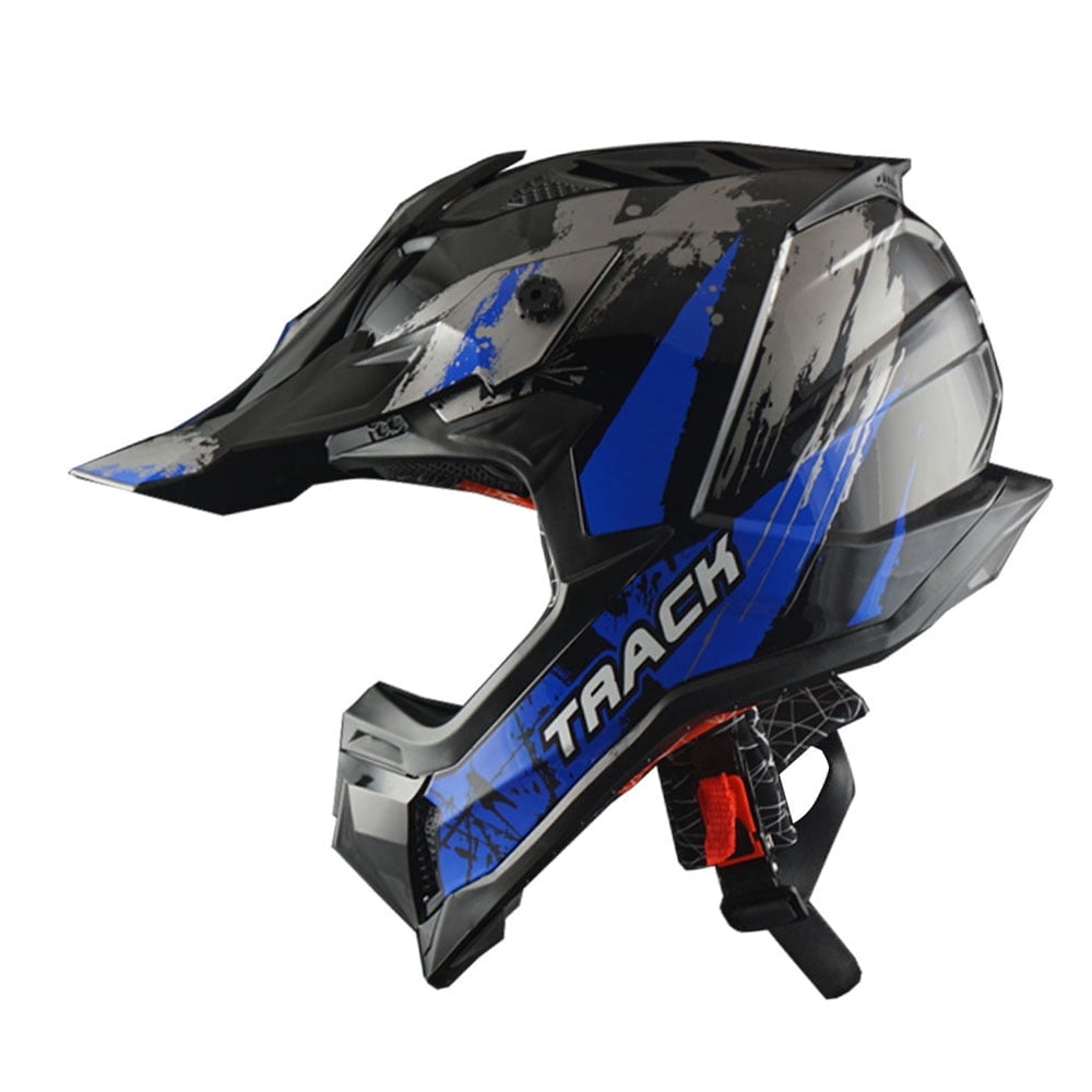 1Storm Adult Motocross Helmet ATV Dirt Bike BMX MX Downhill Mountain Helmet Track Style JH601; Matt Black