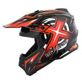 1Storm Adult Motocross Helmet BMX MX ATV Dirt Bike Helmet Racing Style HF801; Sonic Red