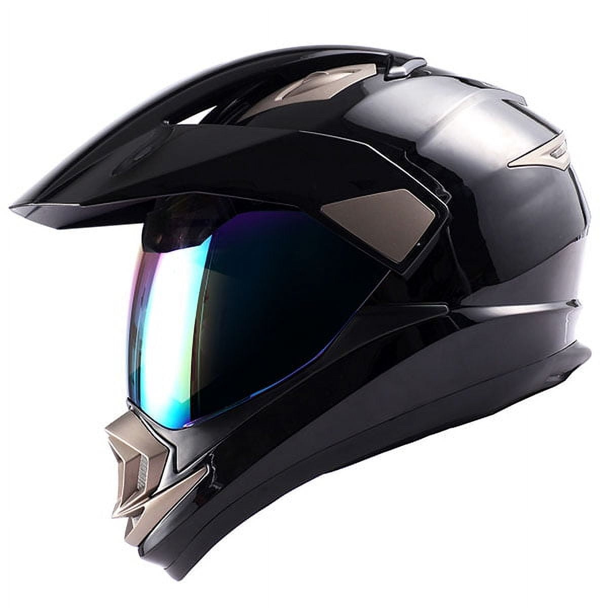 1Storm Dual Sport Helmet Motorcycle Full Face Motocross Off Road Bike HGXP14A Glossy White