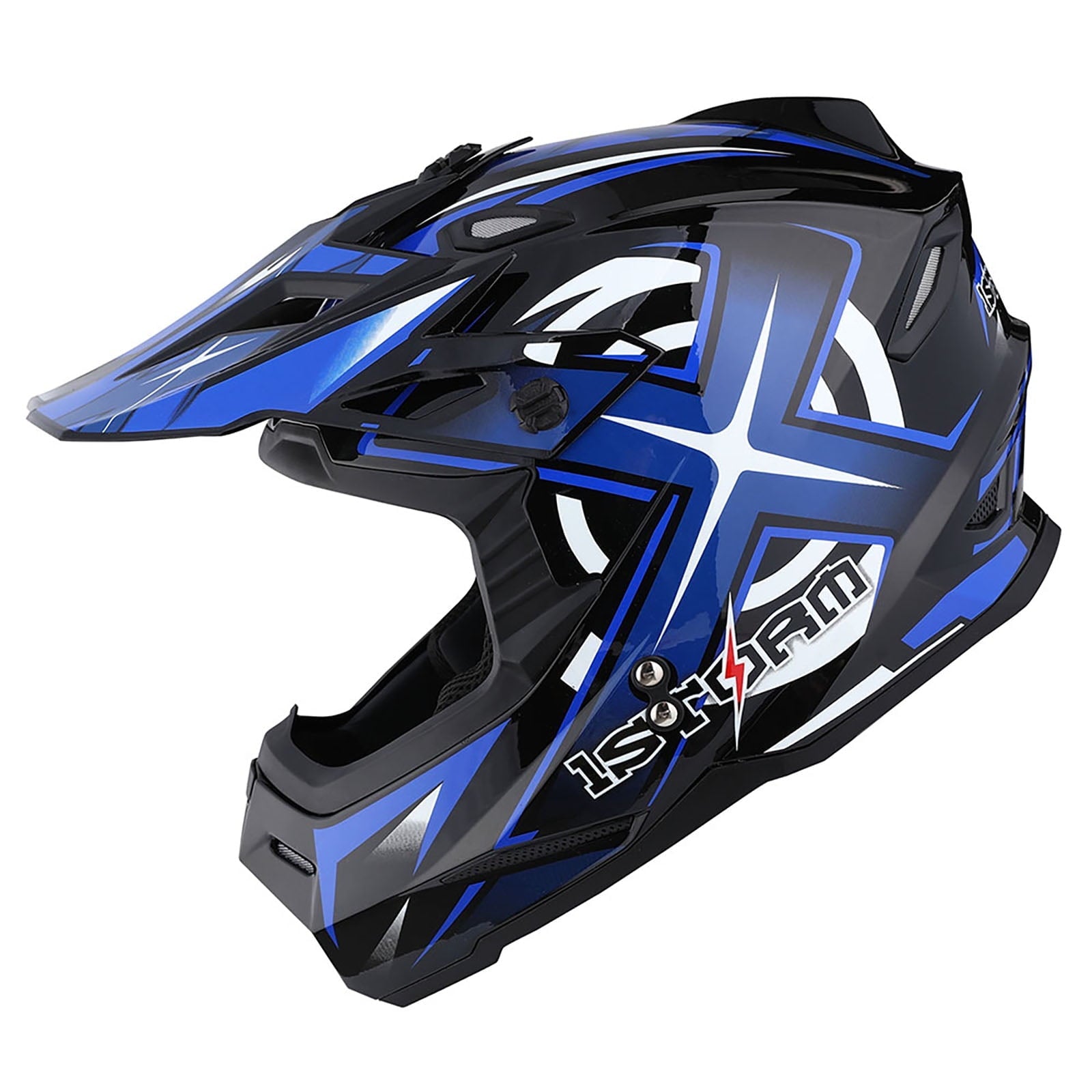 1Storm Motocross Adult Helmet ATV Dirt Bike BMX MX Helmet F801CLS Racing Style Sonic Orange