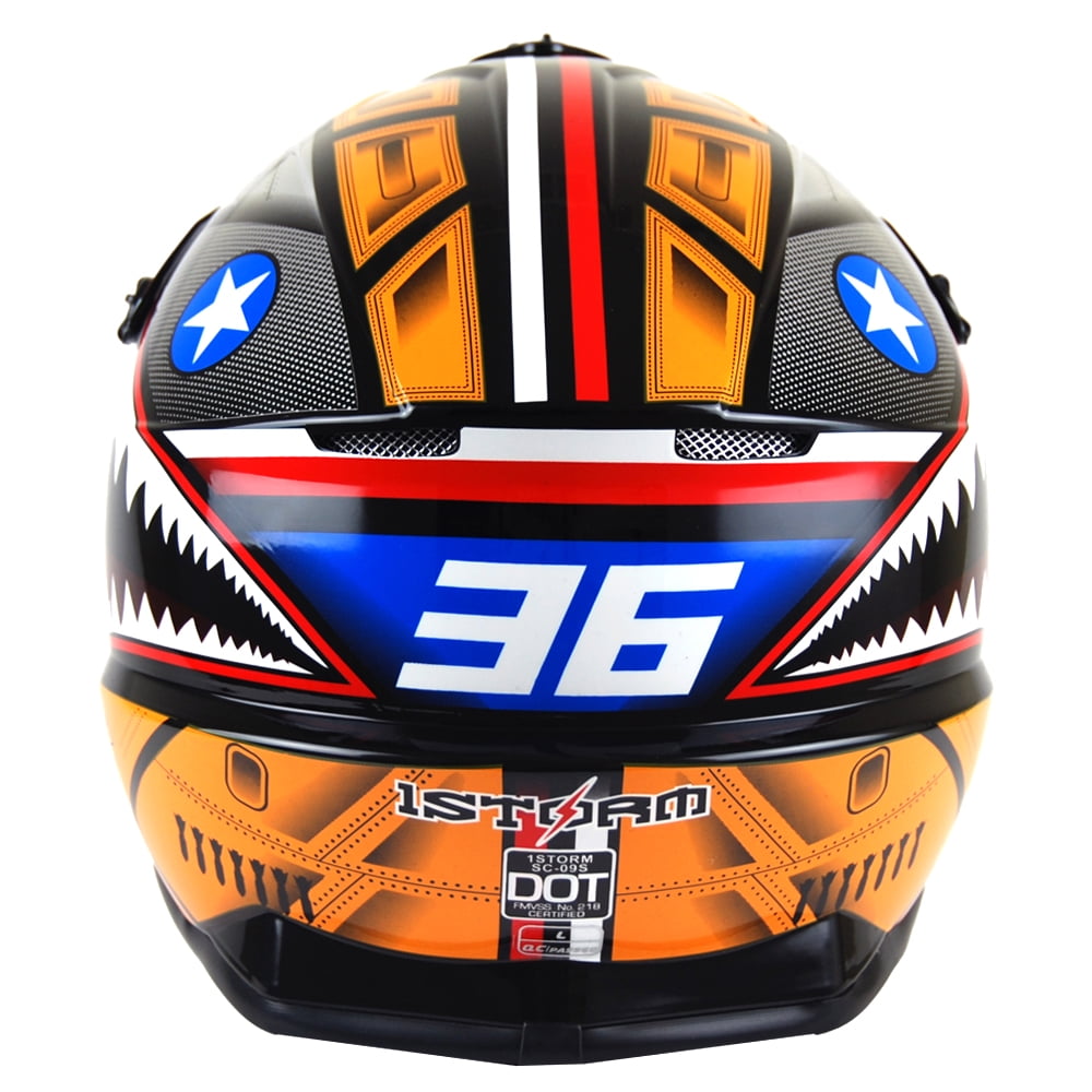 1Storm Adult Motocross Helmet BMX MX ATV Dirt Bike Downhill Mountain Bike Helmet Racing Style HKY_SC09S; Shark Red