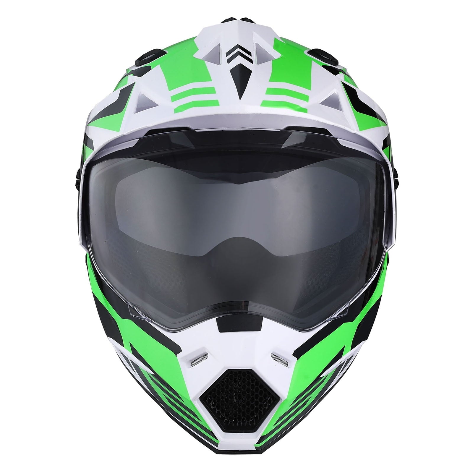 1Storm Adult Motorcycle Motocross Dual Sport Off Road Full Face Dual Visor Helmet F802CLS Matt Black