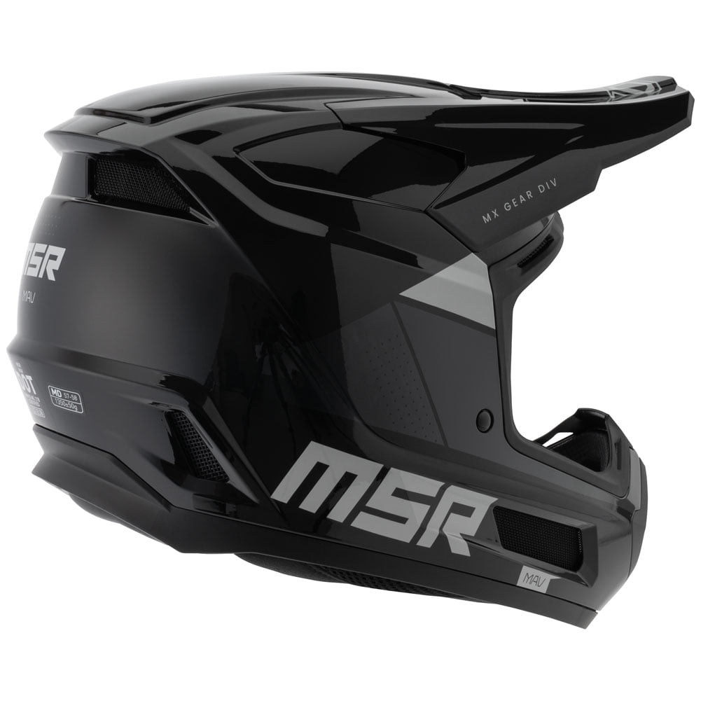 MSRâ„?Mav Sensor Dirt Bike Motocross Helmet w/ MIPS Medium Black/Grey