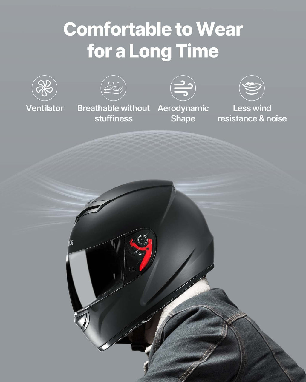 Motorcycle Helmet, Full Face, Adult Motocross Dirt Bike Helmet with Tinted and Clear Dual Visor, Motorbike Racing Street with Detachable Liner for Men & Women, DOT Approved, (Matte Black, M)