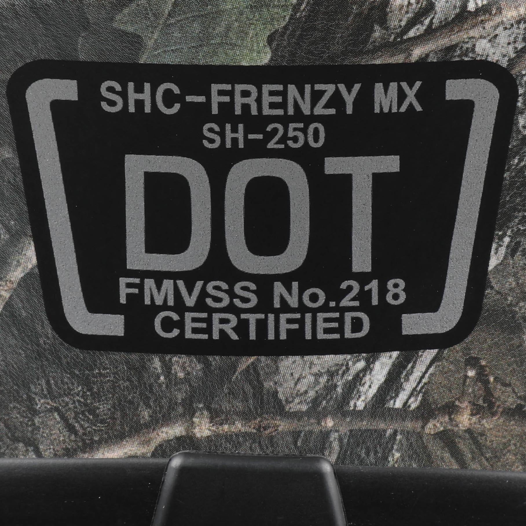 Youth Frenzy Mossy Oak Camo Mx off-road Motocross, ATV, Dirt Bike Helmet, Dot Approved - Medium