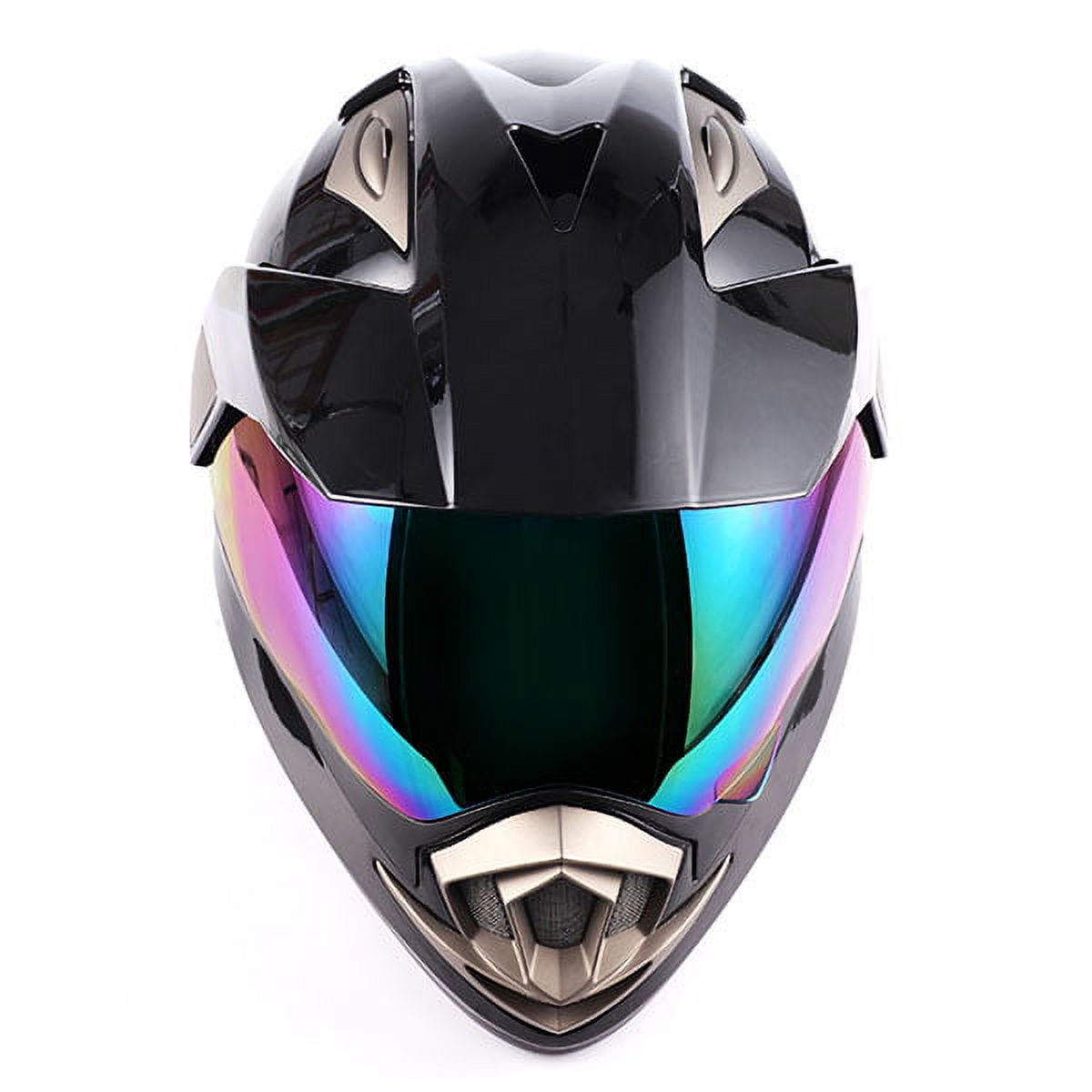 1Storm Dual Sport Helmet Motorcycle Full Face Motocross Off Road Bike HGXP14A Glossy White
