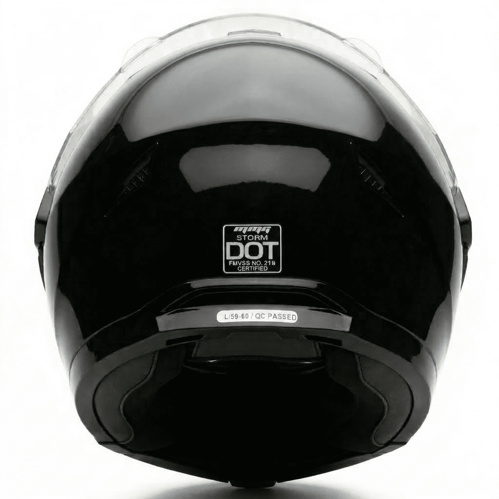Adult Motorcycle Dual Sport Off-Road Full-Face Helmet DOT â€?Gloss Black (Medium) Model 23