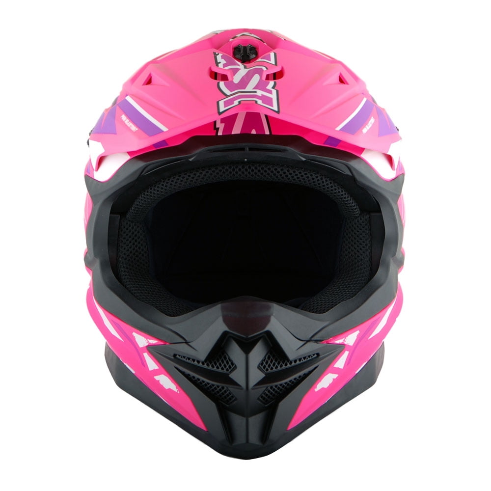 1Storm Motocross Adult Helmet Downhill Mountain Bike Helmet BMX MX ATV Dirt Bike Storm Style HF803; Storm Black
