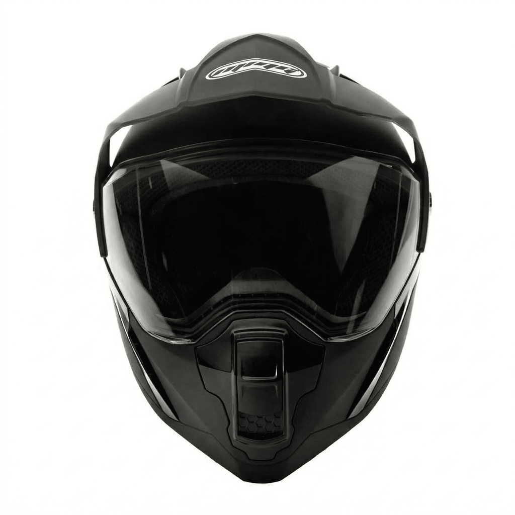 MMG Adult Motorcycle Dual Sport Off-Road Full-Face Helmet DOT - Matte Gray (Large) Model 23
