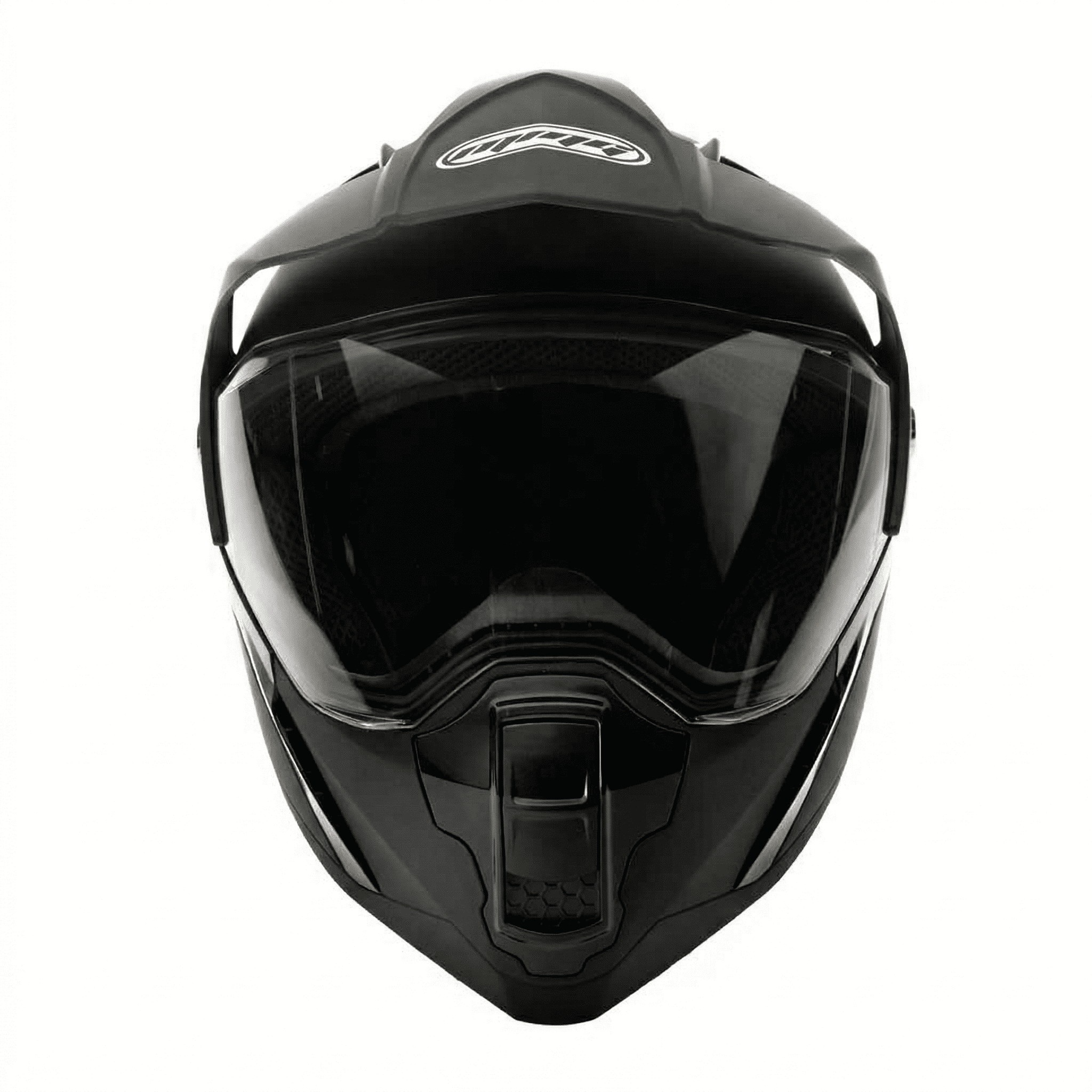 MMG Adult Motorcycle Dual Sport Off-Road Full-Face Helmet DOT - Matte Gray (Large) Model 23