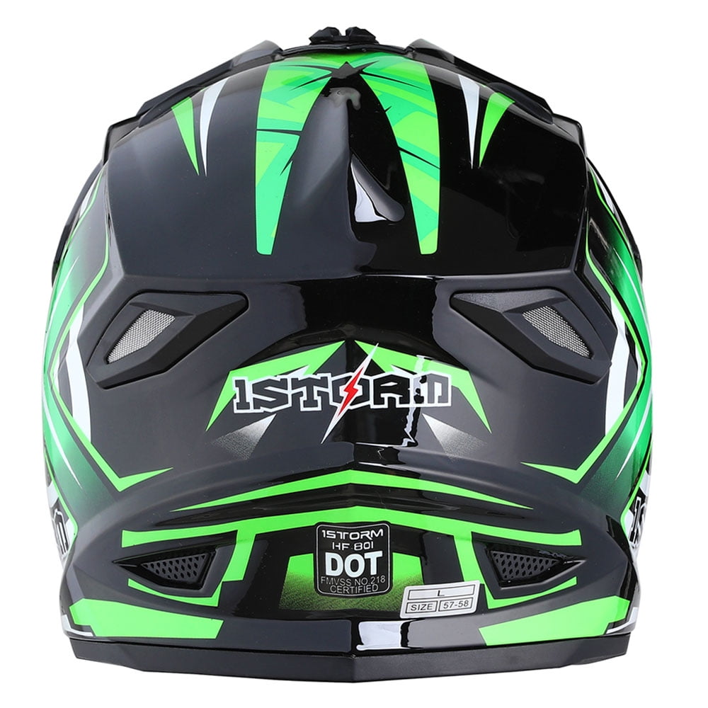 1Storm Adult Motocross Helmet BMX MX ATV Dirt Bike Helmet Racing Style HF801; Sonic Red