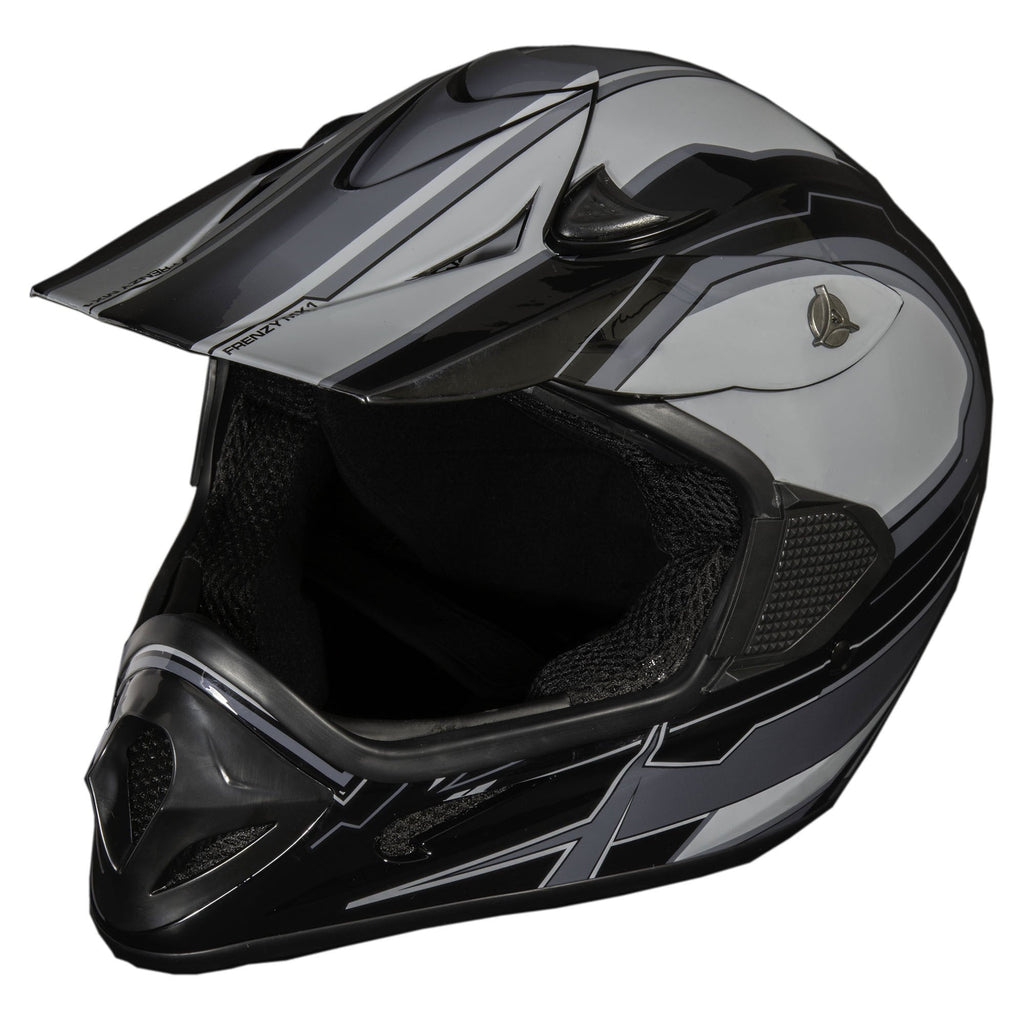 Fuel Helmets Adult Frenzy MX Off Road Helmet Black Graphic - Med