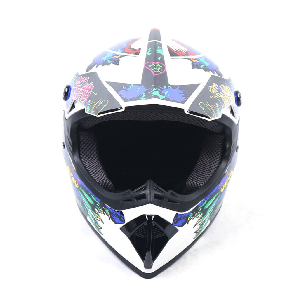 DOT Motorcycle Helmet for Adult, Motorcycle Helmet with Goggles & Gloves for Motocross Off-Road Racing ATV Dirt Bike