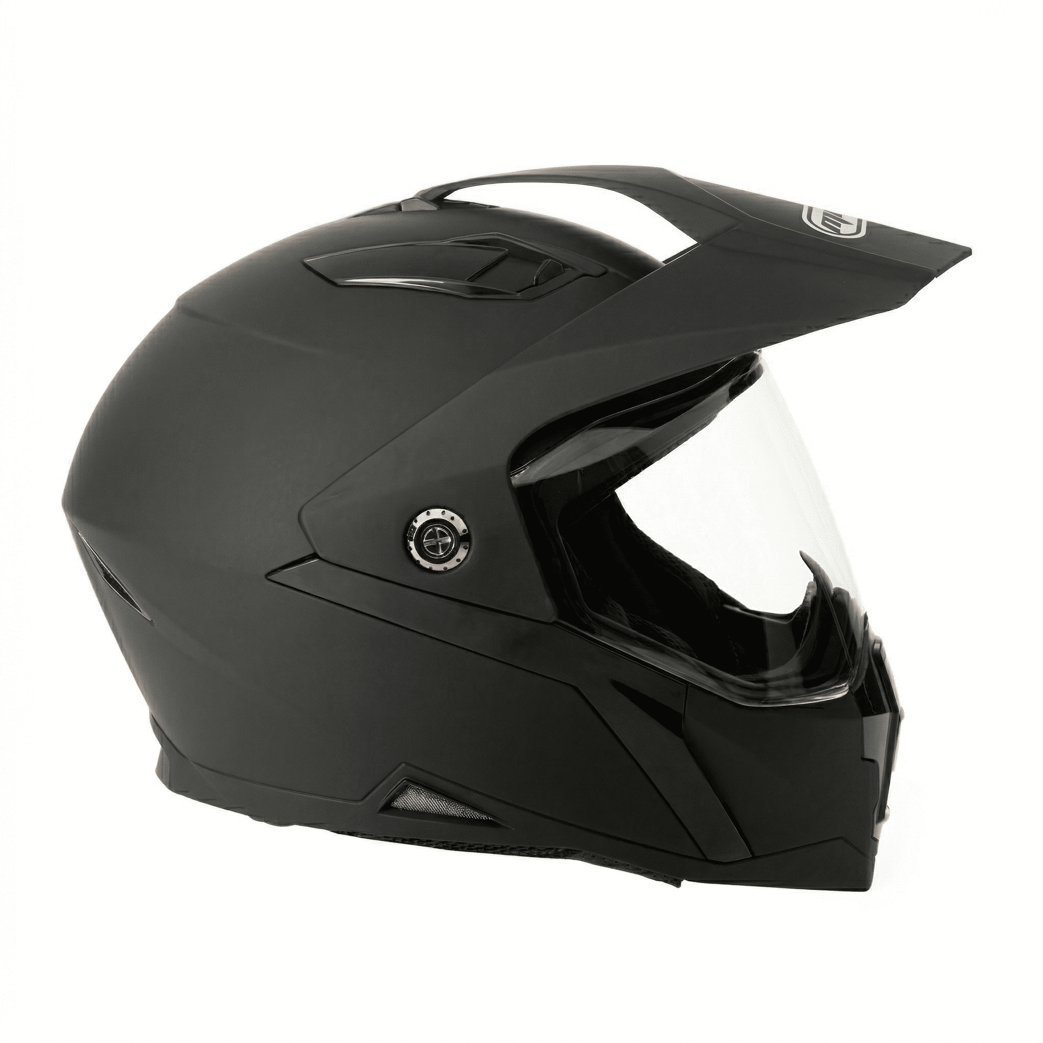 MMG Adult Motorcycle Dual Sport Off-Road Full-Face Helmet DOT - Matte Gray (Large) Model 23