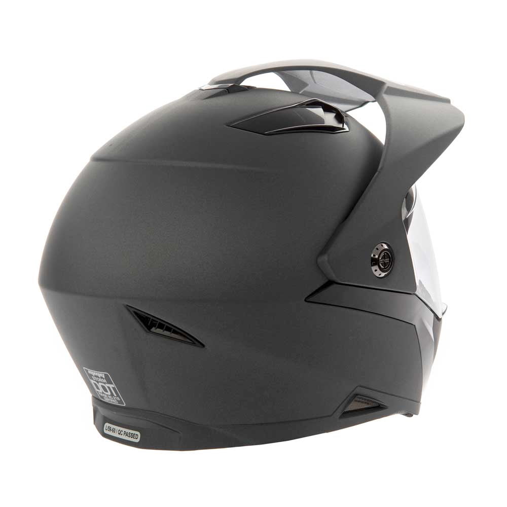 MMG Adult Motorcycle Dual Sport Off-Road Full-Face Helmet DOT - Matte Gray (X-Large) Model 23