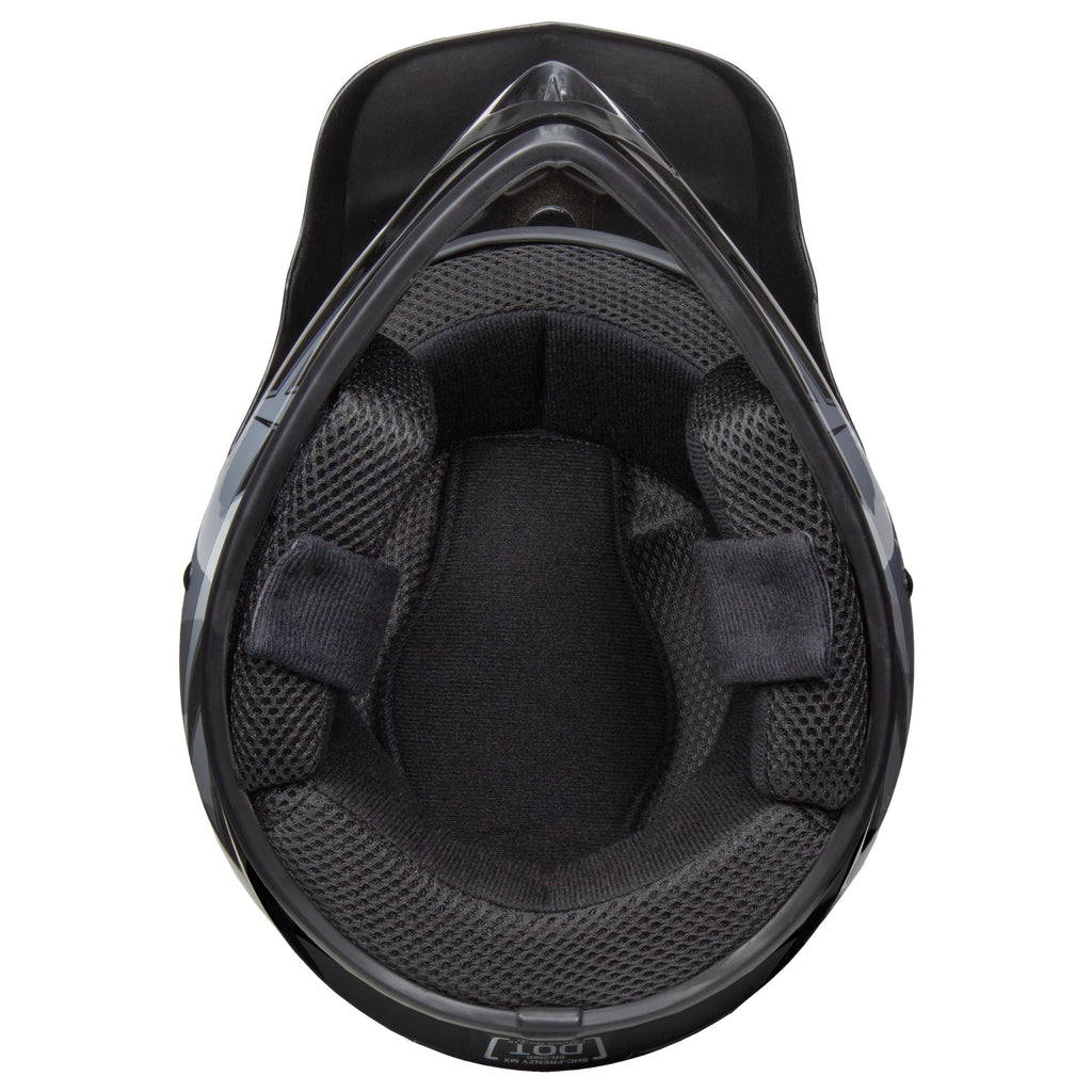 Youth Frenzy MX Off-Road Helmet, Black/Grey, Youth Medium