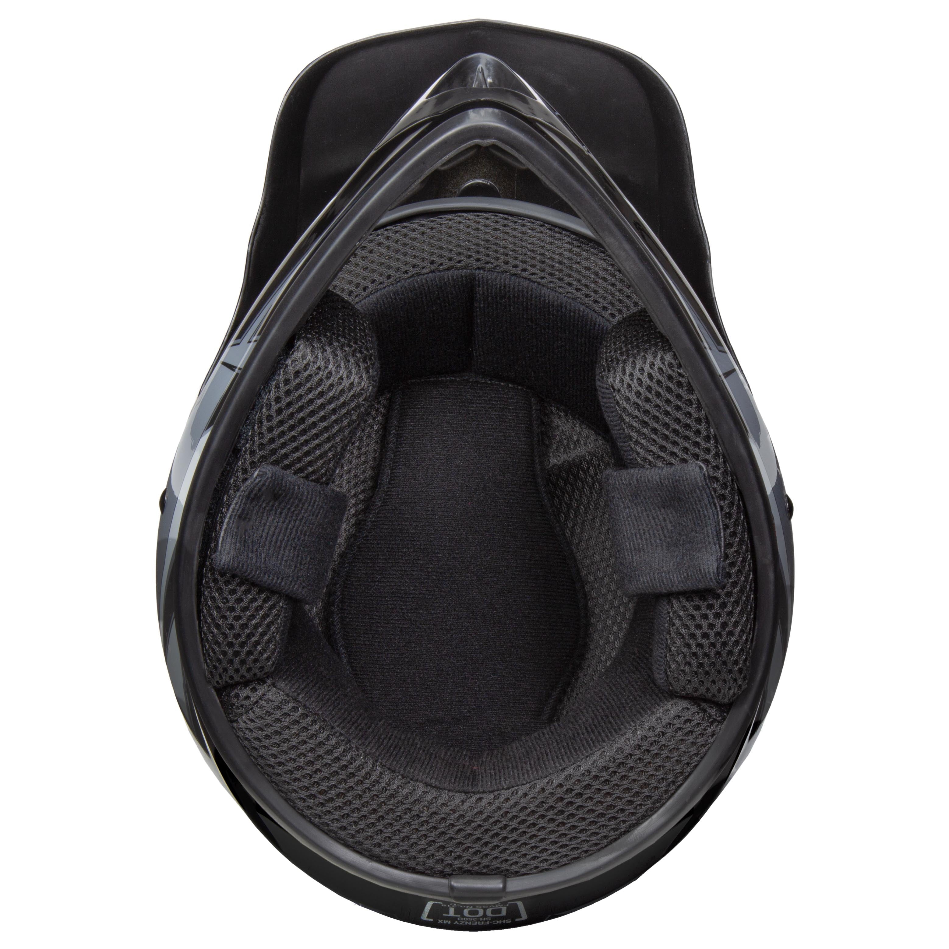 Youth Frenzy MX Off-Road Helmet, Black/Grey, Youth Medium