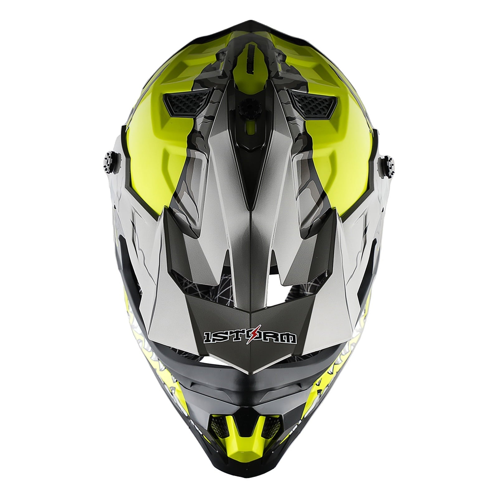 1Storm Adult Motocross Helmet ATV Dirt Bike BMX MX Downhill Mountain Helmet Track Style JH601; Matt Black