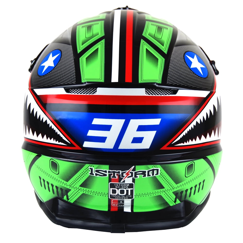1Storm Adult Motocross Helmet BMX MX ATV Dirt Bike Downhill Mountain Bike Helmet Racing Style HKY_SC09S; Shark Red