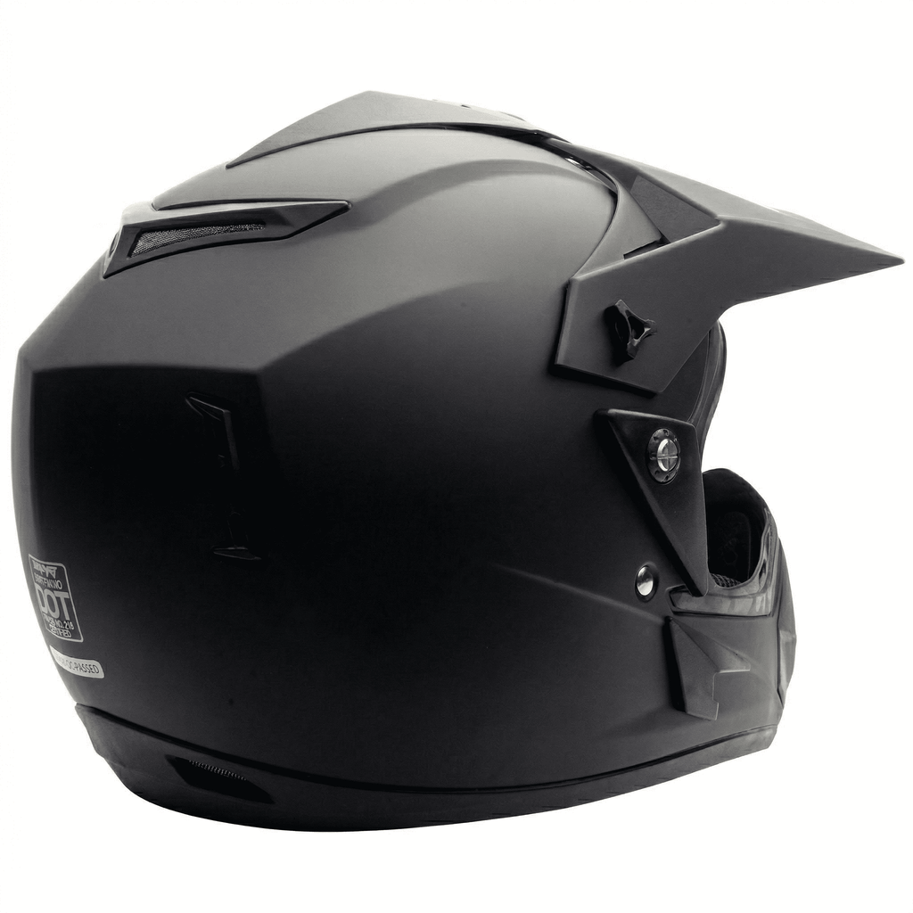 MMG Adult Motorcycle Off Road Helmet Combo, Includes Riding Gloves and Goggles. Size: Large - Color: Matte Black