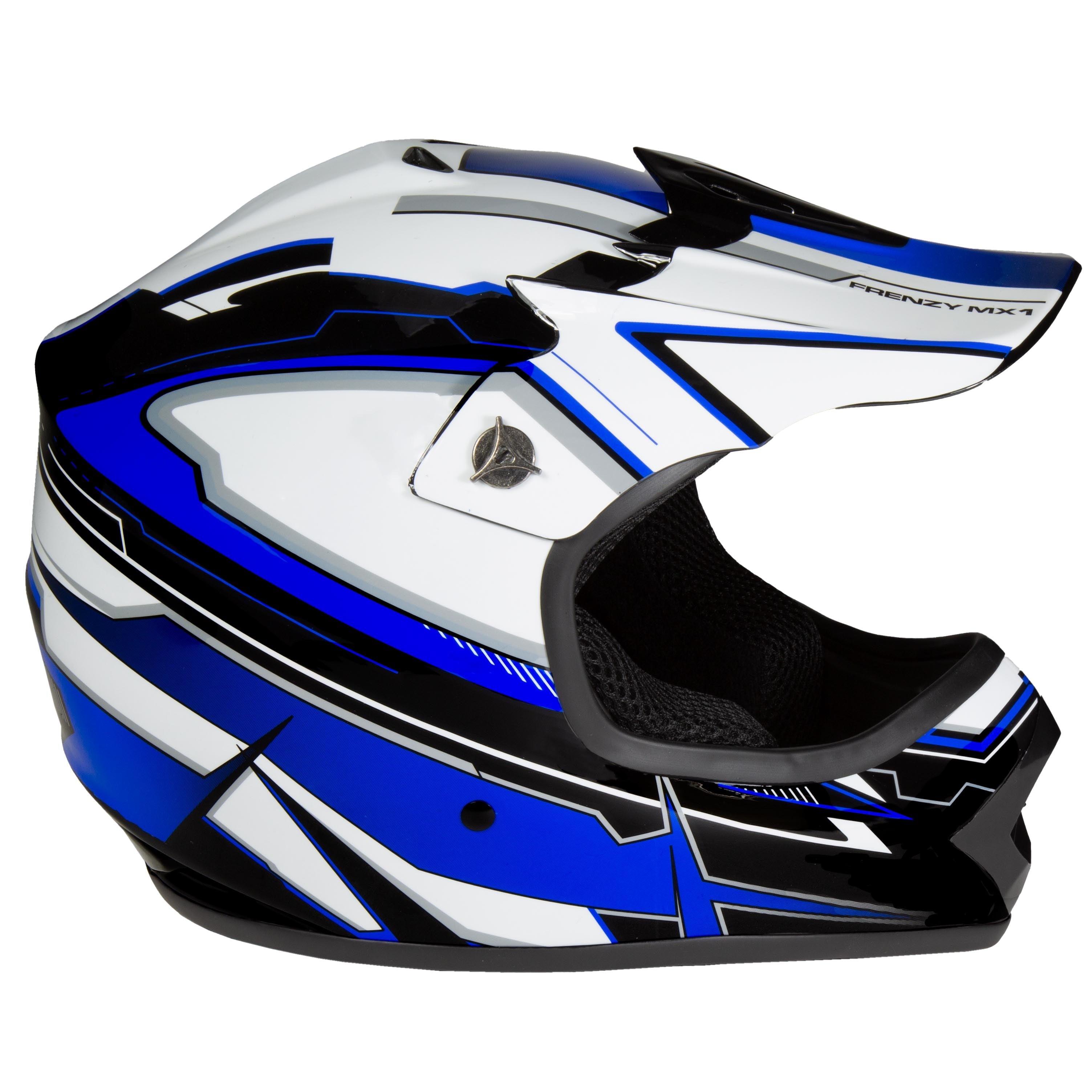 Youth Frenzy MX ATV off-road Youth Helmet DOT Approved Blue, Large