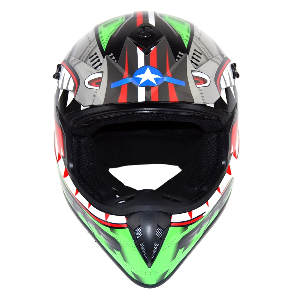 1Storm Adult Motocross Helmet BMX MX ATV Dirt Bike Downhill Mountain Bike Helmet Racing Style HKY_SC09S; Shark Red