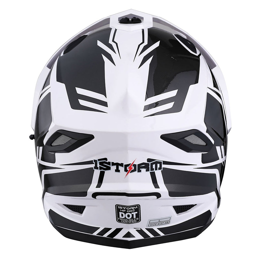 1Storm Youth Kids Dual Sport Dual Visor Motorcycle Motocross Off Road Full Face Helmet HF802Youth Storm Red