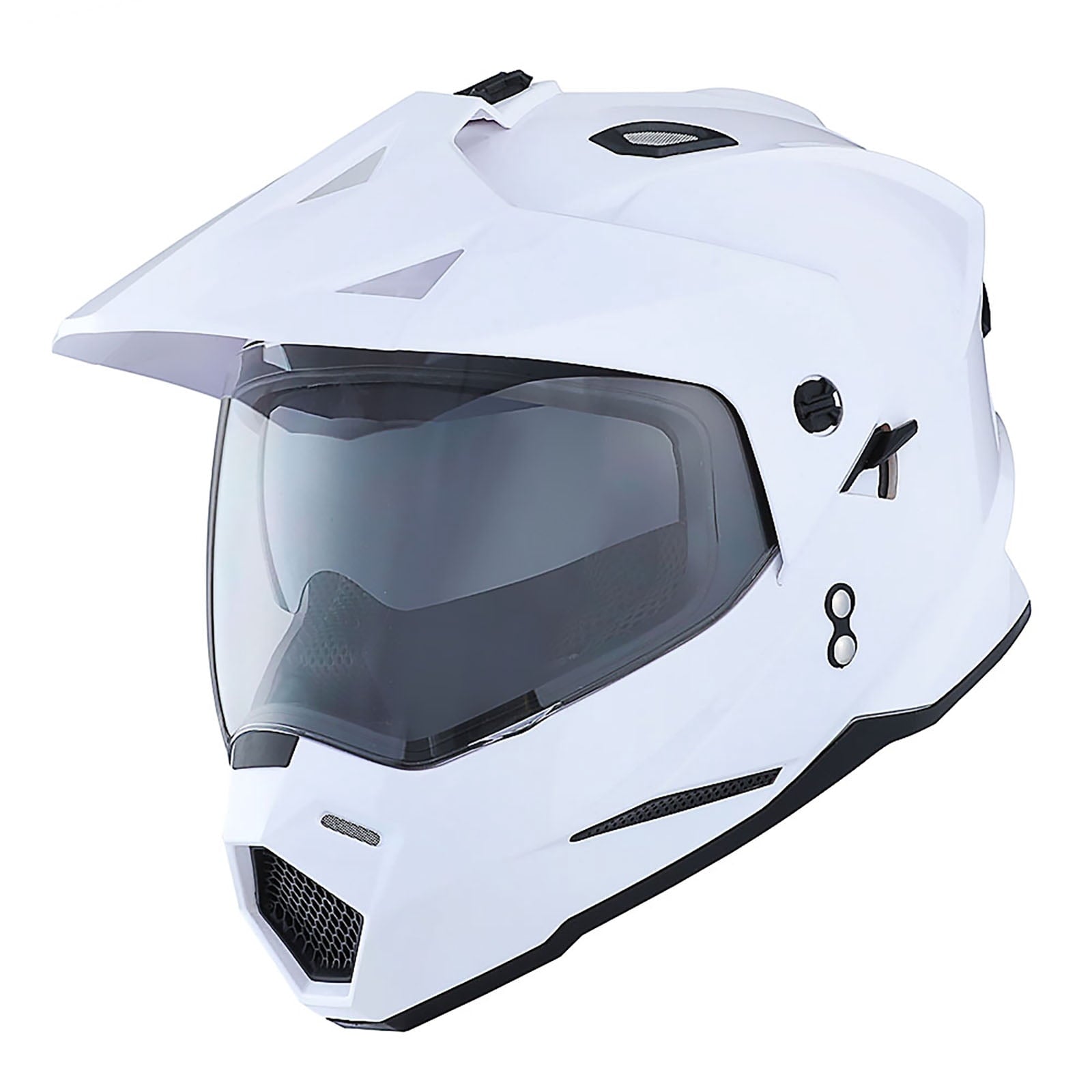 1Storm Adult Motorcycle Motocross Dual Sport Off Road Full Face Dual Visor Helmet F802CLS Matt Black