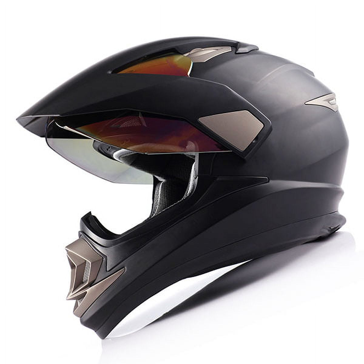 1Storm Dual Sport Helmet Motorcycle Full Face Motocross Off Road Bike HGXP14A Glossy White