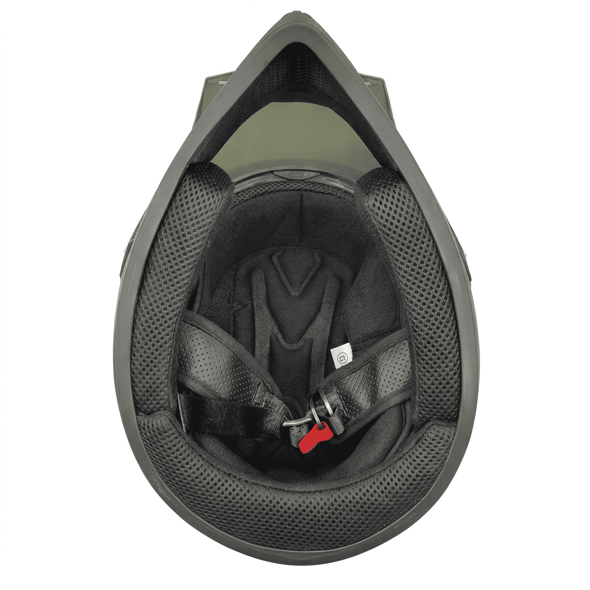 MMG Motorcycle Off-Road Helmet MX ATV Dirt Bike Matte Military Green with Goggles (Large) Model 30