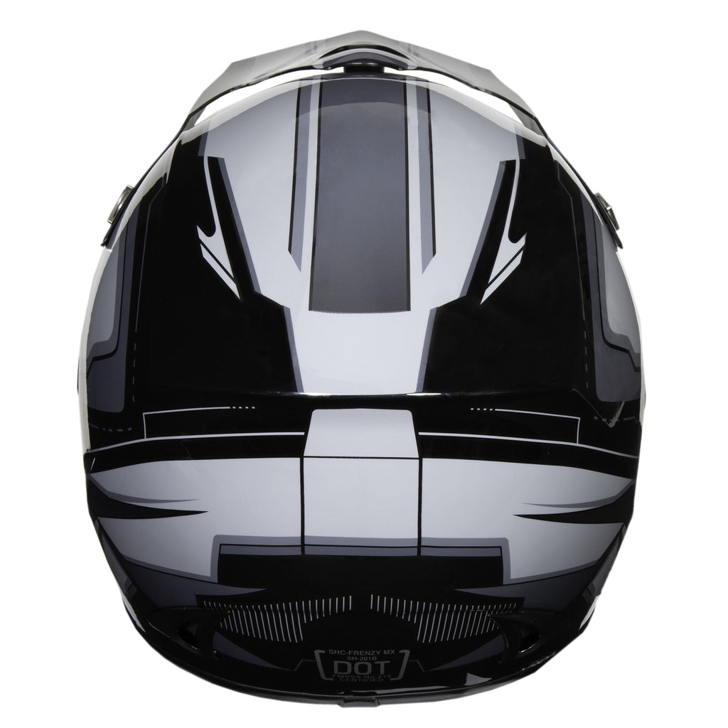 Fuel Helmets Adult Frenzy MX Off Road Helmet Black Graphic - Med