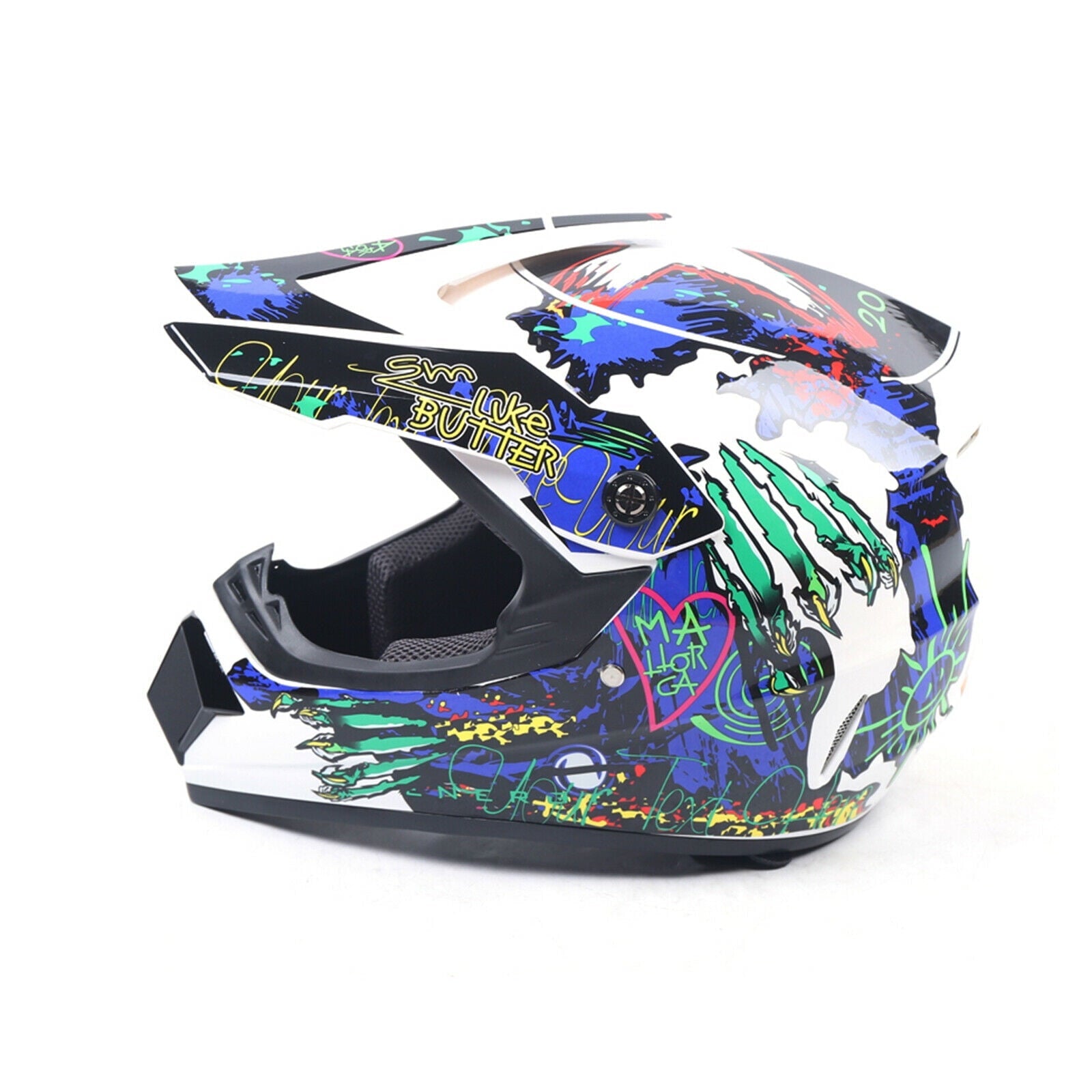 Youth Offroad Gear Combo Helmet Gloves Goggles DOT Motocross Off-Road Racing ATV Dirt Bike Protector