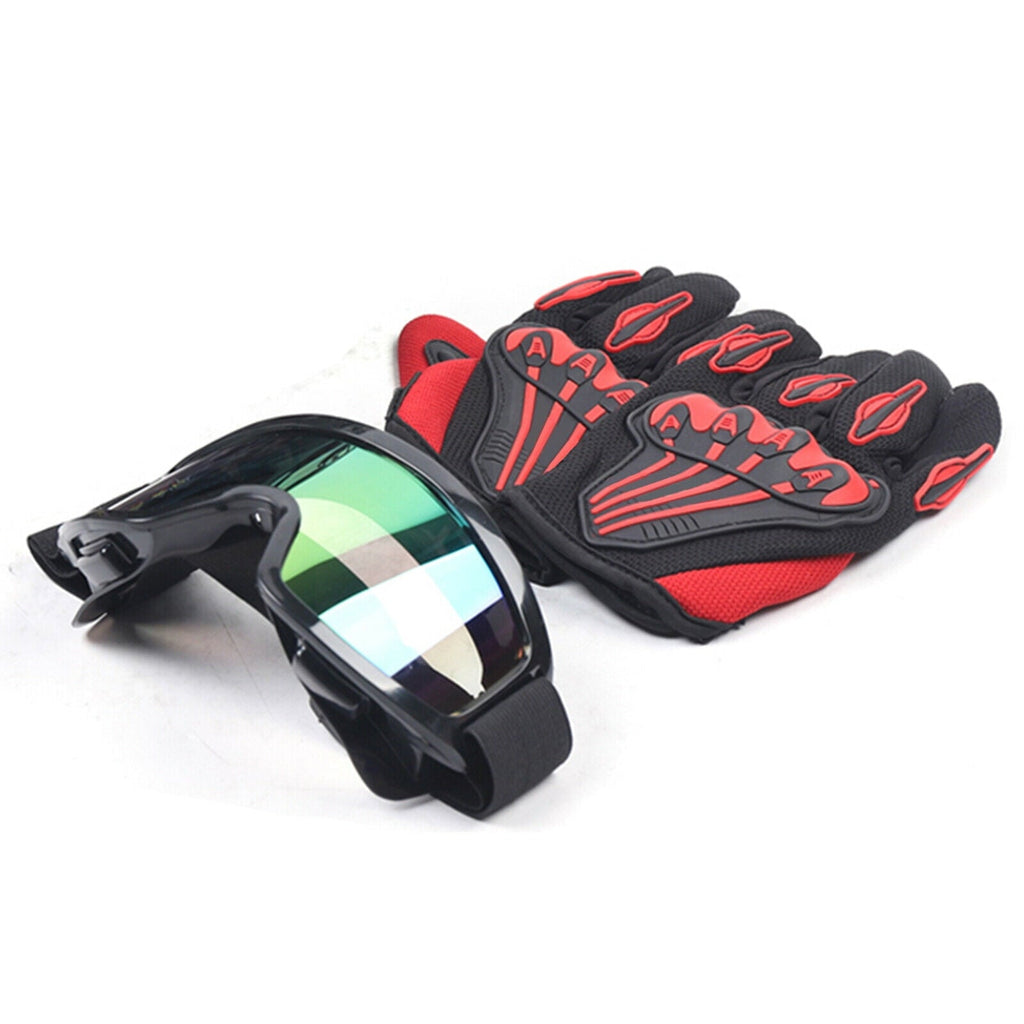 DOT Adult ATV Motocross Dirt Bike Motorcycle Off-Road Helmet w/ Goggles Gloves