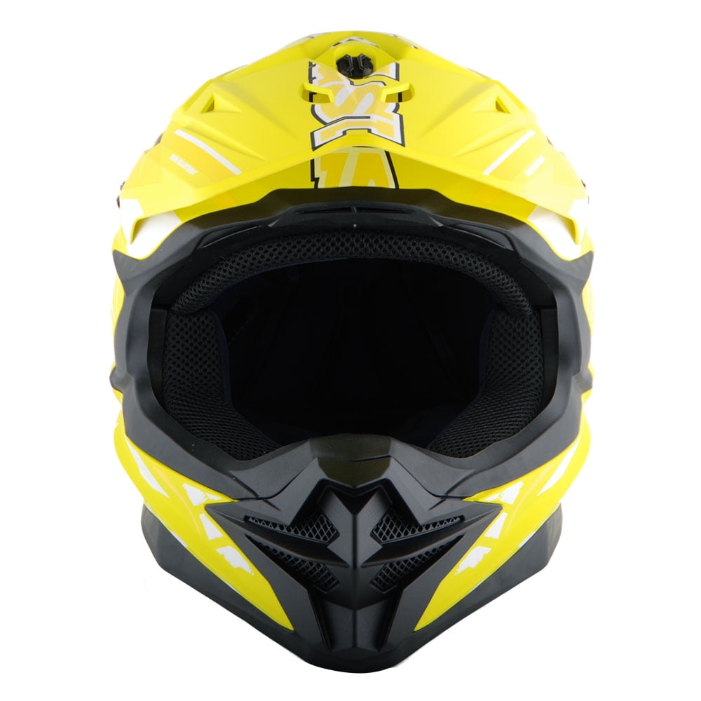 1Storm Motocross Adult Helmet Downhill Mountain Bike Helmet BMX MX ATV Dirt Bike Storm Style HF803; Storm Black