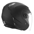 Adult 3/4 Open Face Motorcycle Helmet, DOT Certified Motocross Dirt Bike Helmet with Clear Wide Visor, Detachable Washable Liner, Comfortable Street & Racing Motorbike Helmet for Men & Women, Matte B