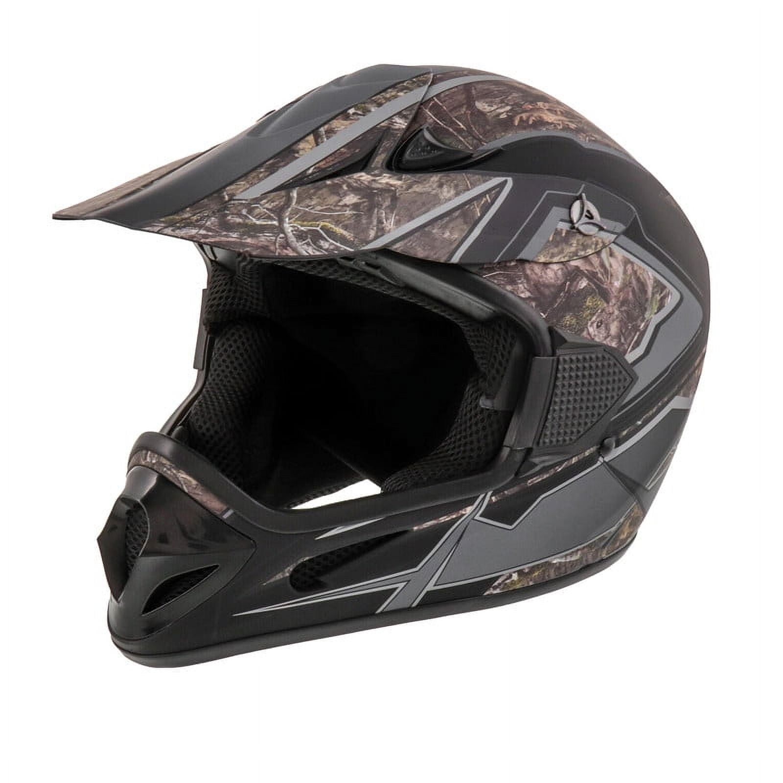 Adult Frenzy Mossy Oak MX Off-Road Motocross, ATV, Dirt Bike Helmet, DOT Approved Size: Large