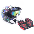 Adult Helmet &Gloves &Goggles for Dirt Bike DOT Motorcycle Motocross MX ATV