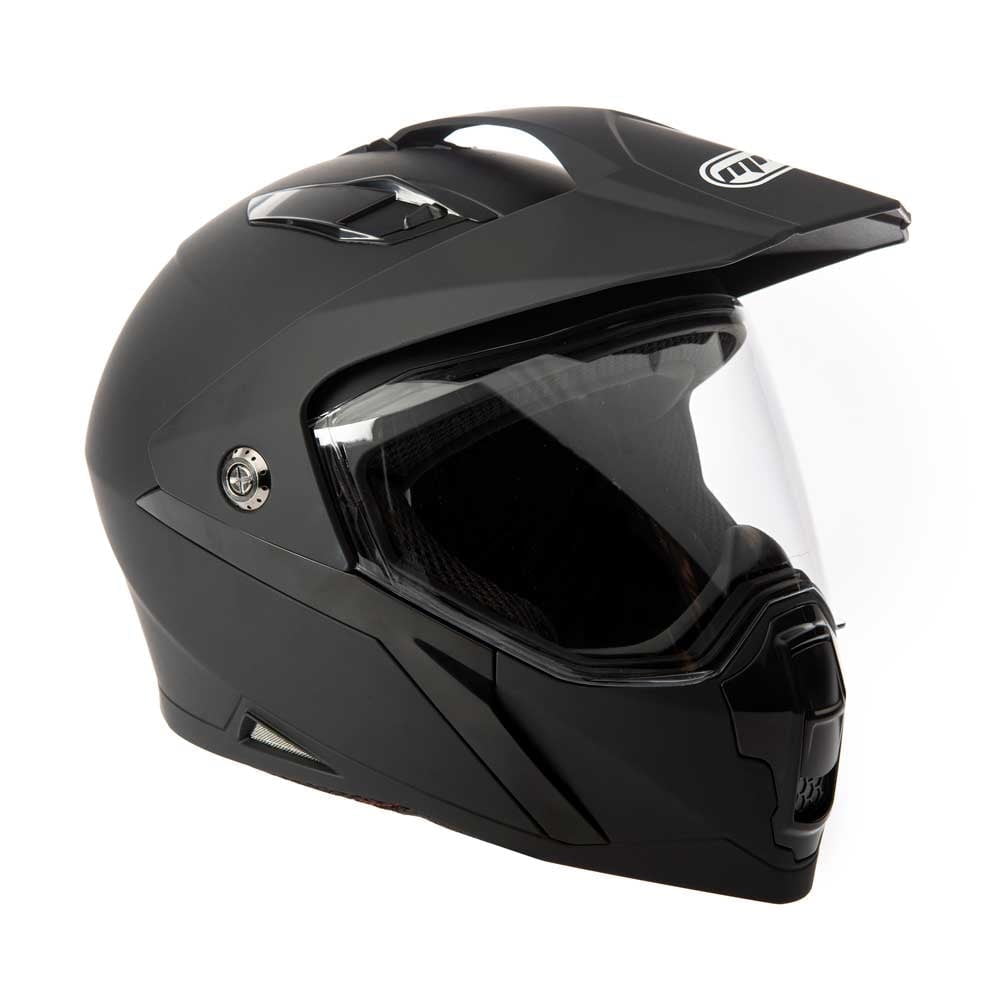 MMG Adult Motorcycle Dual Sport Off-Road Full-Face Helmet DOT - Matte Gray (Large) Model 23