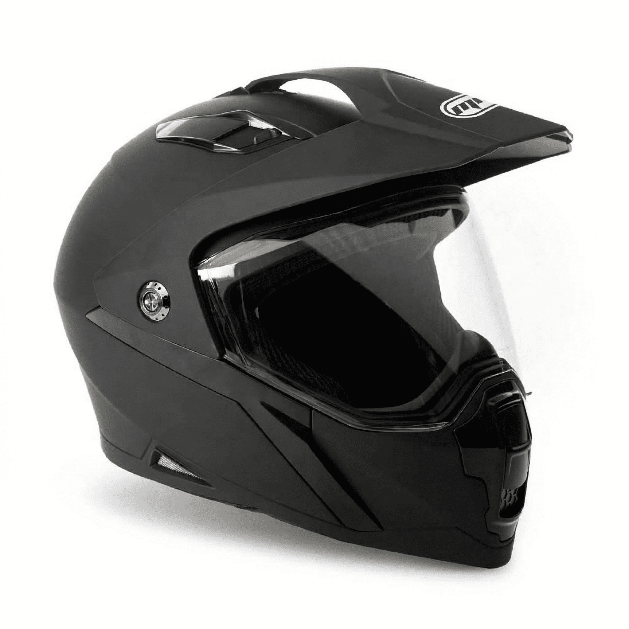 MMG Adult Motorcycle Dual Sport Off-Road Full-Face Helmet DOT - Matte Gray (Large) Model 23