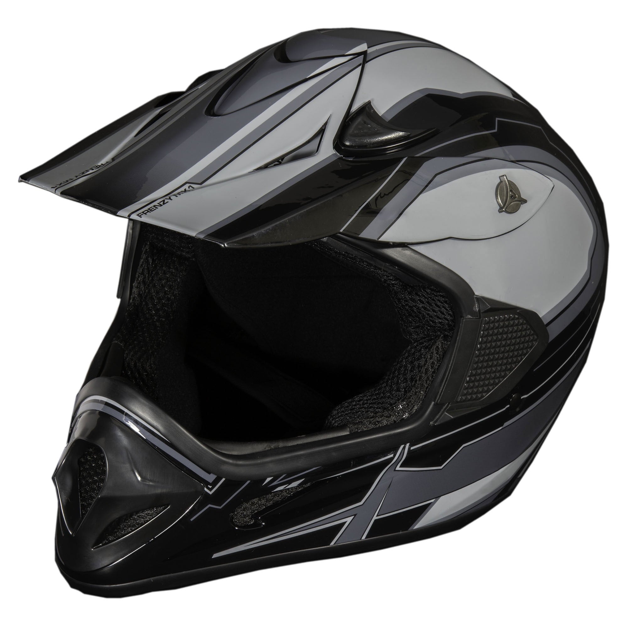 (2 pack) Fuel Helmets Adult Frenzy Off Road Helmet Blk/gry Xl