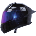 Full-Face Motorcycle Helmet, Adult Motocross ATV Offroad Dirt Bike Helmet DOT Approved, Light Black, L Size