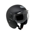 MMG Adult Motorcycle Helmet, Open Face Flip Up Visor DOT - Matte Black L
