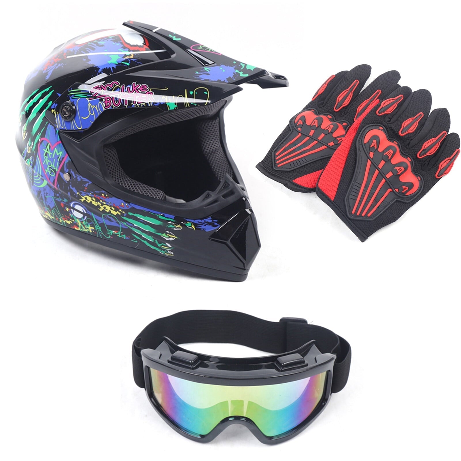 PEAKORAMotorcycle Dirt Bike Motocross Off Road Helmets , Unisex , Adult Racing Helmet
